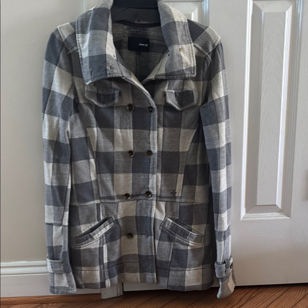 Gray Plaid Women's Hurley Jacket